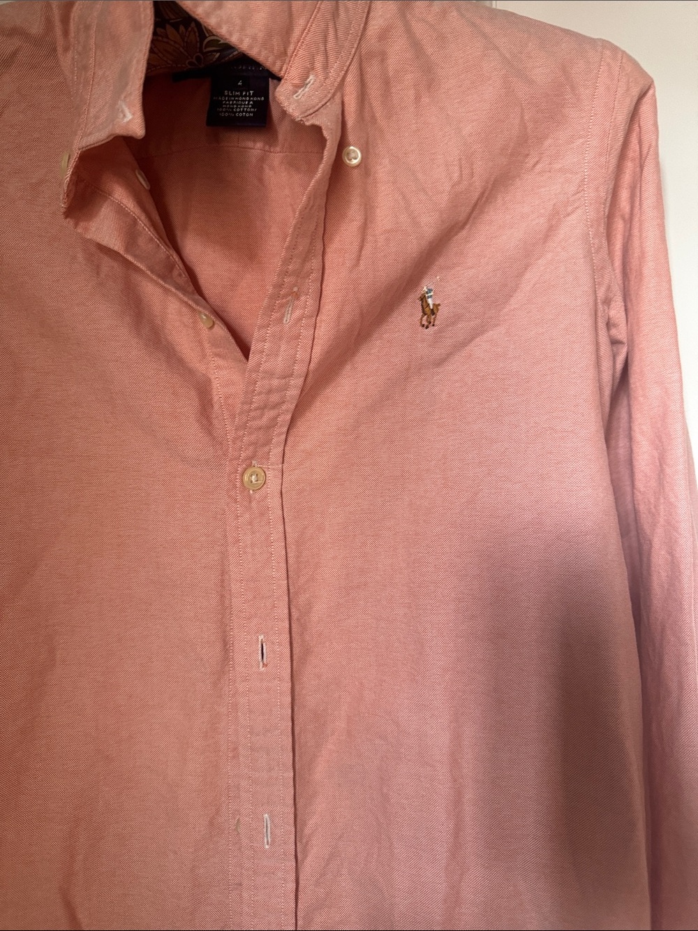 Ralph Lauren Pale Pink Oxford Button-Down Shirt